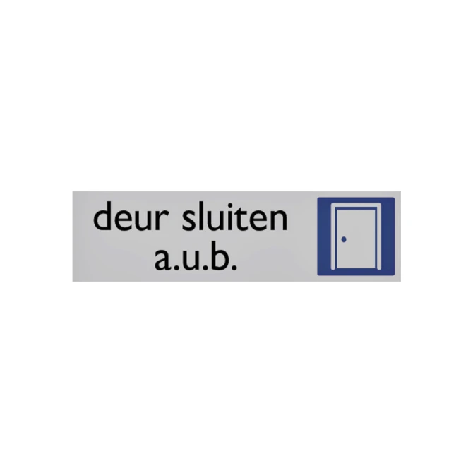 Infobord pictogram deur sluiten 165x44mm