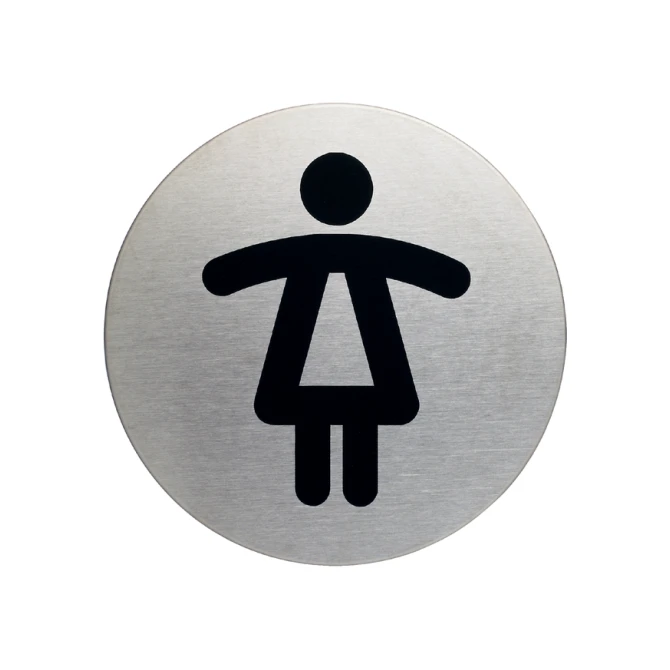 Infobord pictogram Durable 4904 wc dames rond 83mm