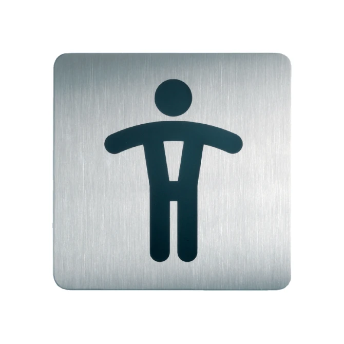Infobord pictogram Durable 4954 vierkant wc heren 150mm