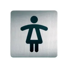 Infobord pictogram Durable 4956 vierkant wc dames 150mm Infobord pictogram Durable 4956 vierkant wc dames 150mm