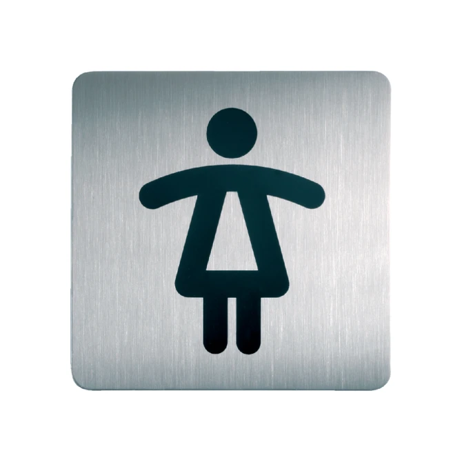 Infobord pictogram Durable 4956 vierkant wc dames 150mm