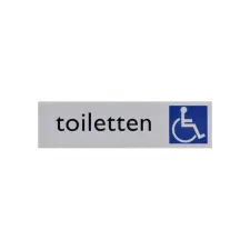 Infobord pictogram toilet rolstoel 165x44mm