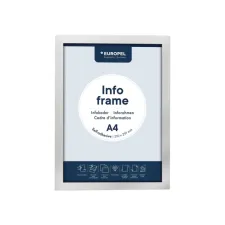 Infokader Europel zelfklevend A4 zilver Infokader Europel zelfklevend A4 zilver
