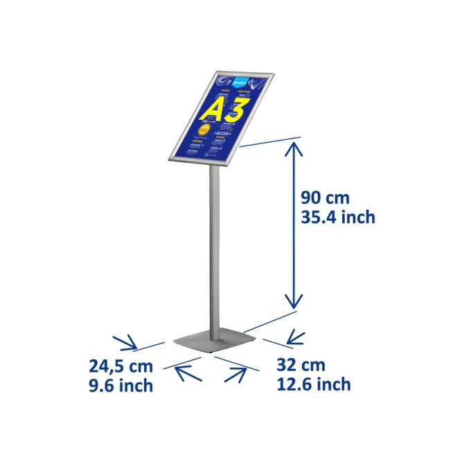 Infostandaard Europel incl. A3 kliklijst 25mm