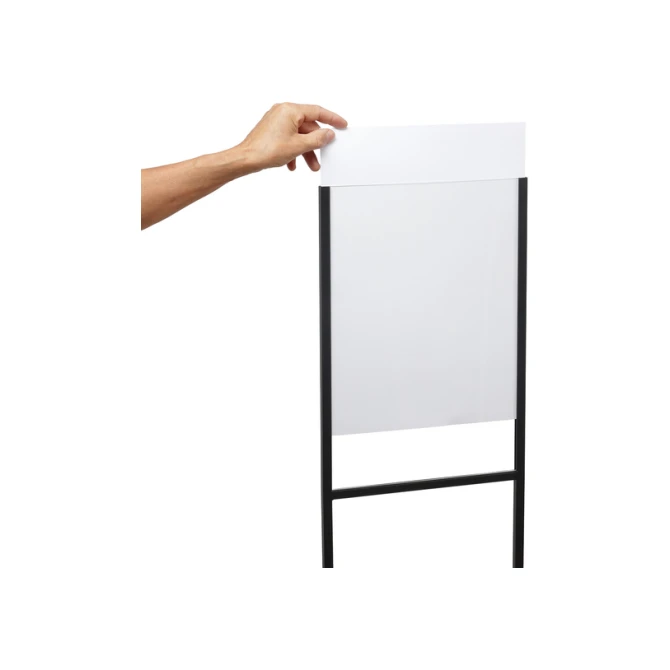 Infostandaard Europel metaal met acryl bord A4 zwart