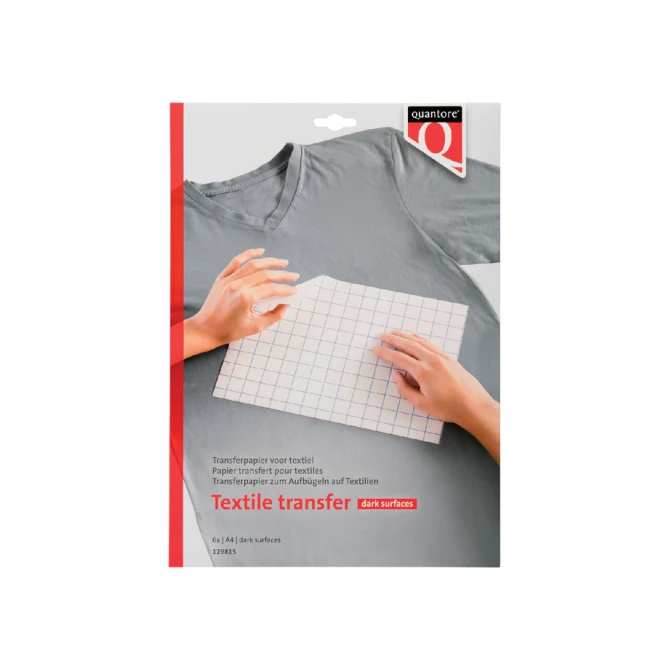 Inkjet transferpapier voor textiel Quantore donkere kleding 6 vel