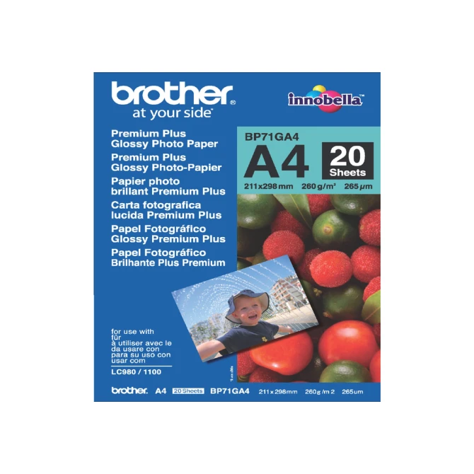 Inkjetpapier Brother Bp-71 A4 glans 260gr 20 vel