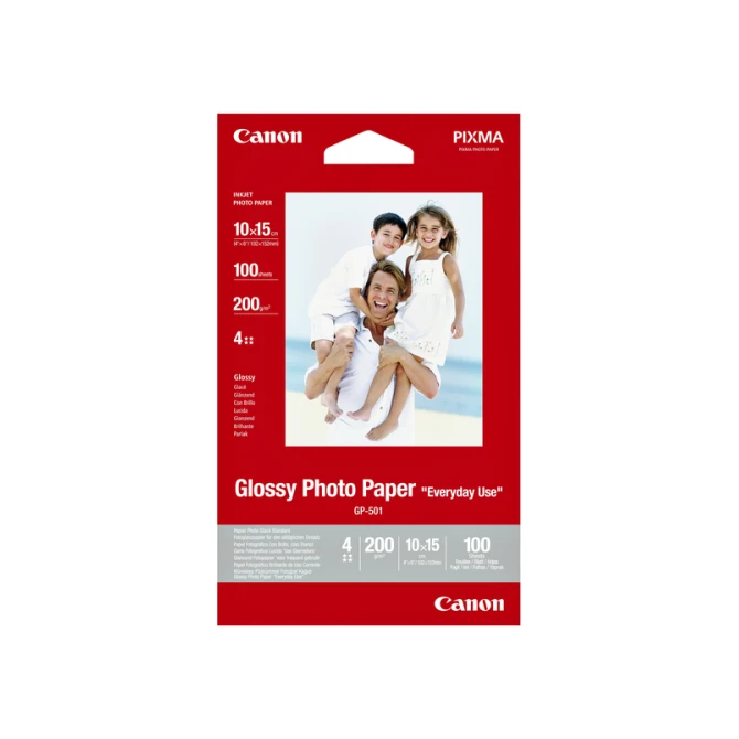 Inkjetpapier Canon GP-501 10x15cm 200gr glans 100 vel