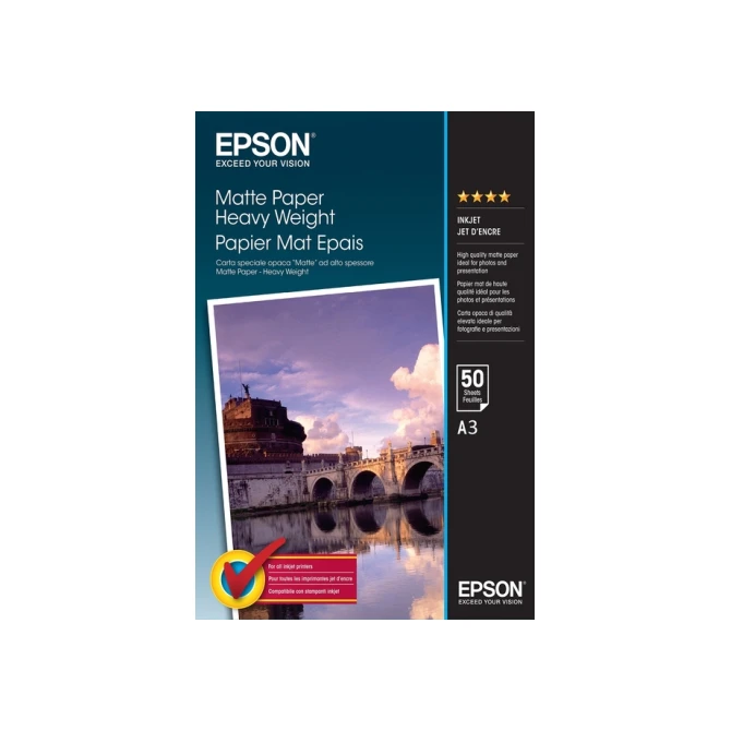 Inkjetpapier Epson S041261 A3 mat 1440DPI 50 vel