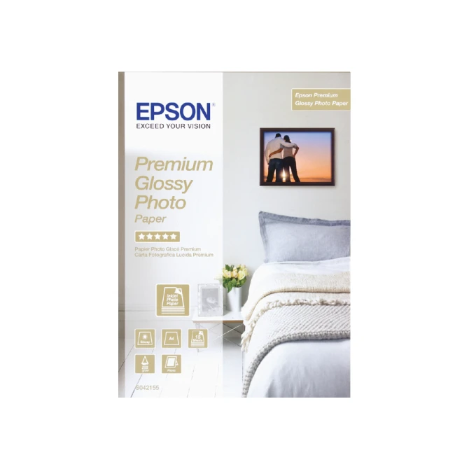 Inkjetpapier Epson S042155 A4 premium glans 225gr 15 vel