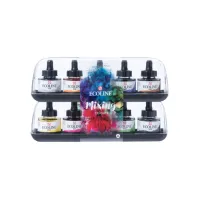Inkt Talens Ecoline met pipet additional set à 10 ass