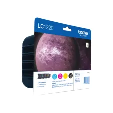 Inktcartridge Brother LC-1220VALBP zwart + 3 kleuren Inktcartridge Brother LC-1220VALBP zwart + 3 kleuren