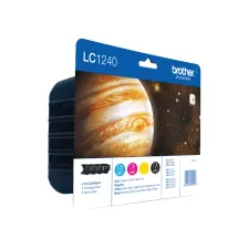 Inktcartridge Brother LC-1240VALBP zwart + 3 kleuren Inktcartridge Brother LC-1240VALBP zwart + 3 kleuren