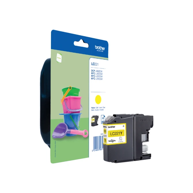 Inktcartridge Brother LC-221Y geel