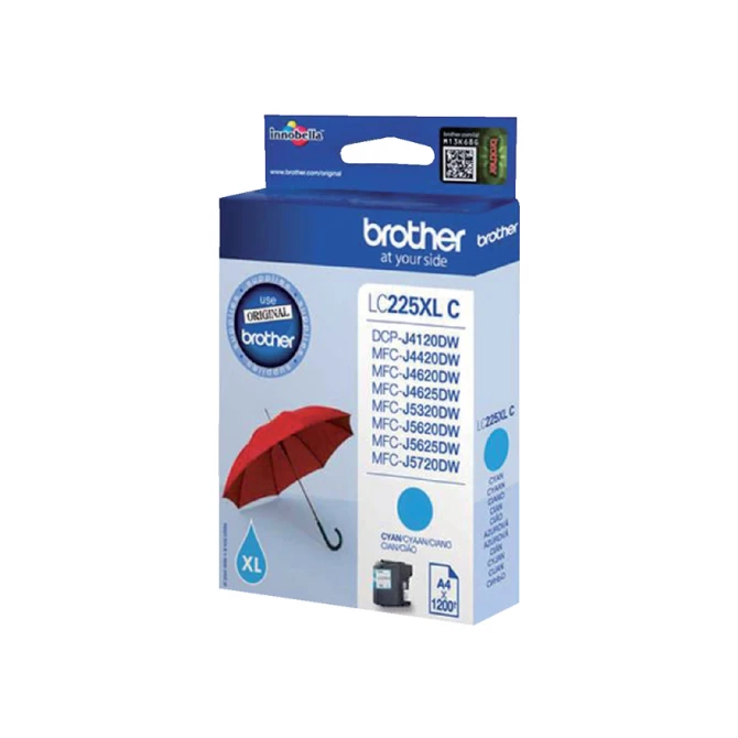 Inktcartridge Brother LC-225XLC blauw