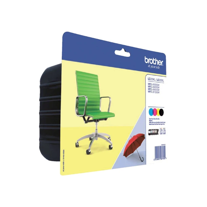 Inktcartridge Brother LC-229XLVALBP zwart + 3 kleuren