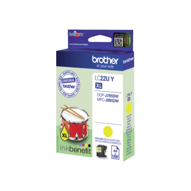 Inktcartridge Brother LC-22UY geel