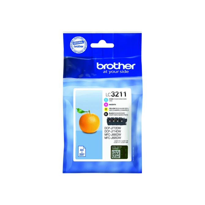 Inktcartridge Brother LC-3211 Zwart + 3 kleuren