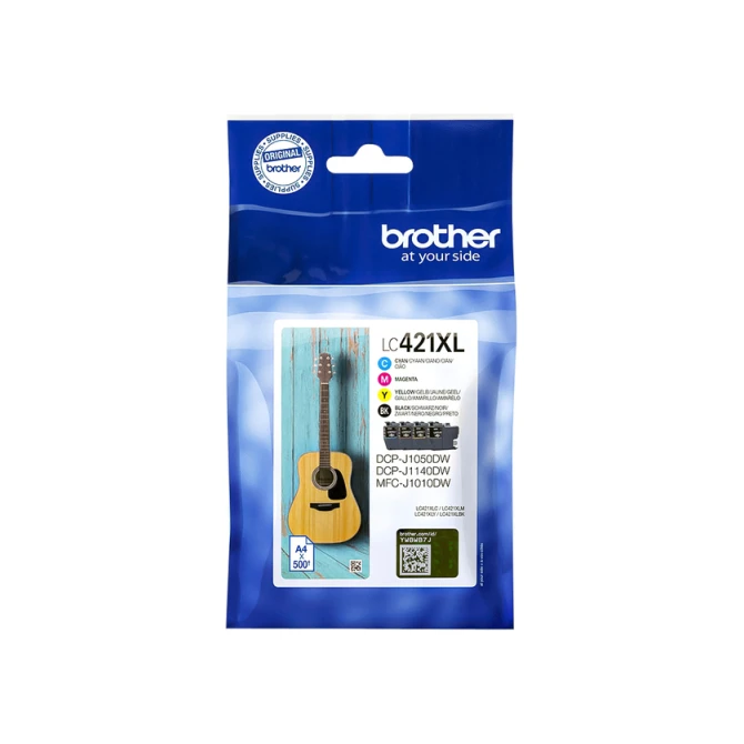 Inktcartridge Brother LC-421XL zwart + 3 kleuren