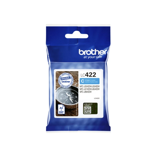 Inktcartridge Brother LC-422C blauw