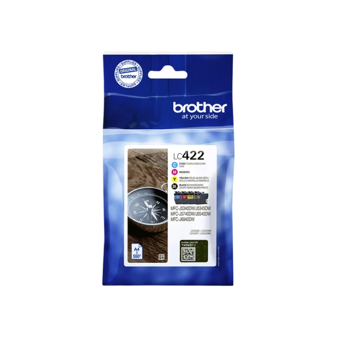 Inktcartridge Brother LC-422VAL zwart 3 kleuren