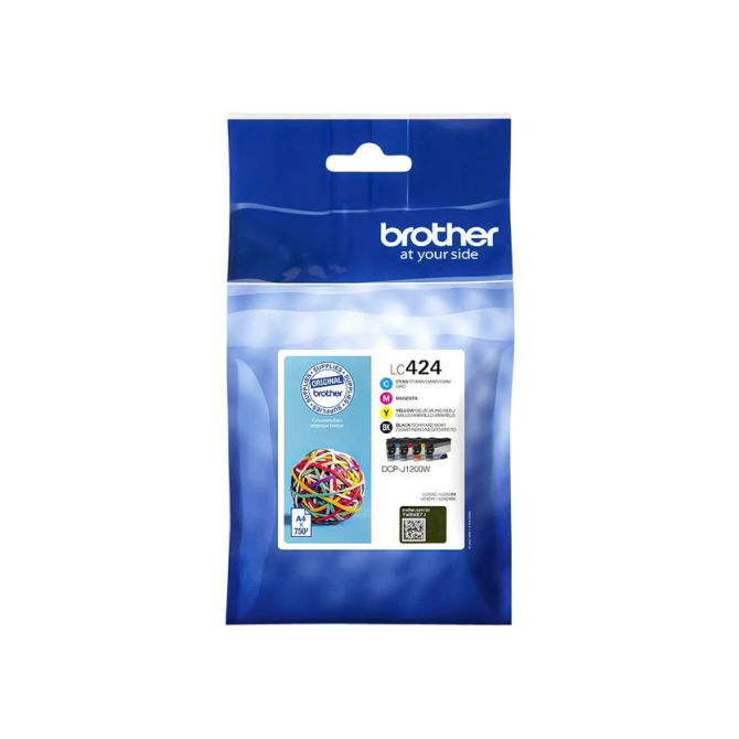 Inktcartridge Brother LC-424 zwart + 3 kleuren