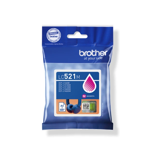 Inktcartridge Brother LC-521M rood