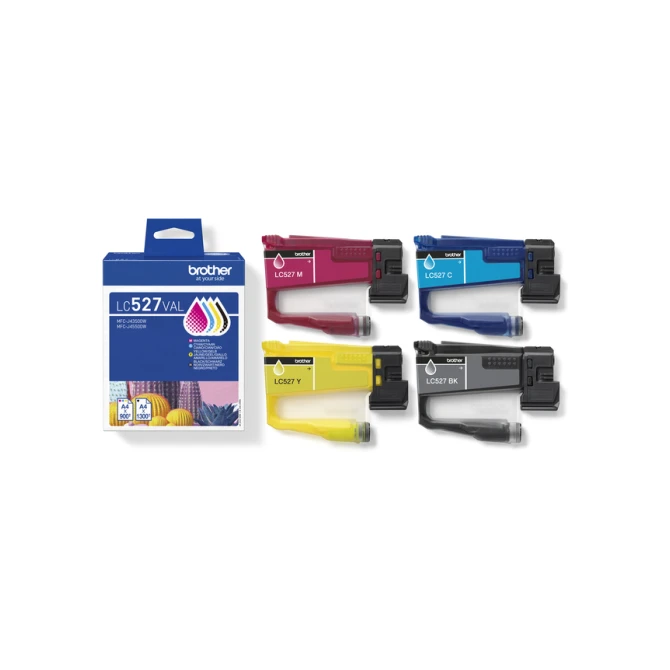 Inktcartridge Brother LC-527 zwart + 3 kleuren