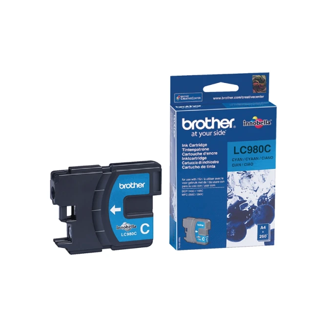 Inktcartridge Brother LC-980C blauw
