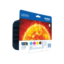 Inktcartridge Brother LC-980VALBP zwart + 3 kleuren