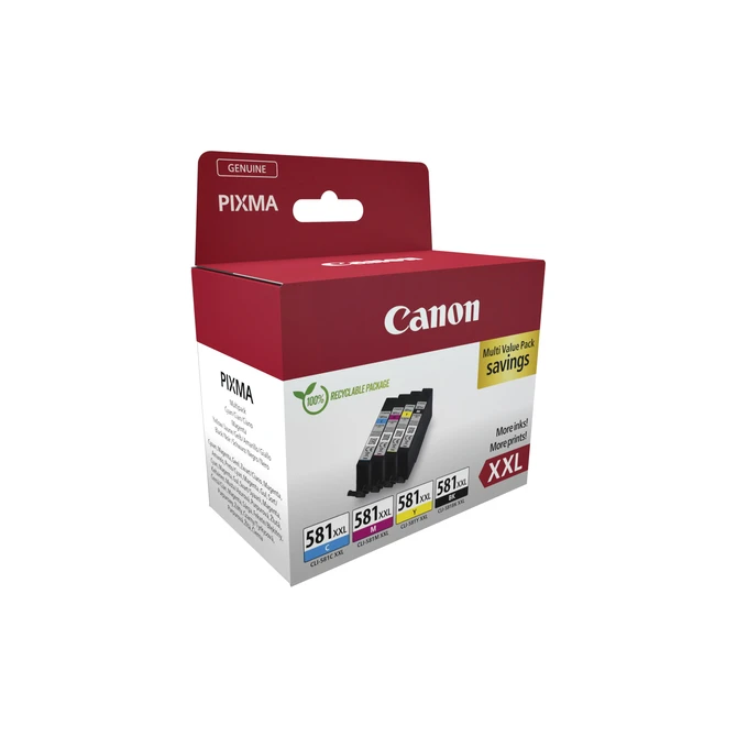 Inktcartridge Canon CLI-581XXL zwart + 3 kleuren