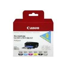 Inktcartridge Canon PGI-550 + CLI-551 zwart + 5 kleuren