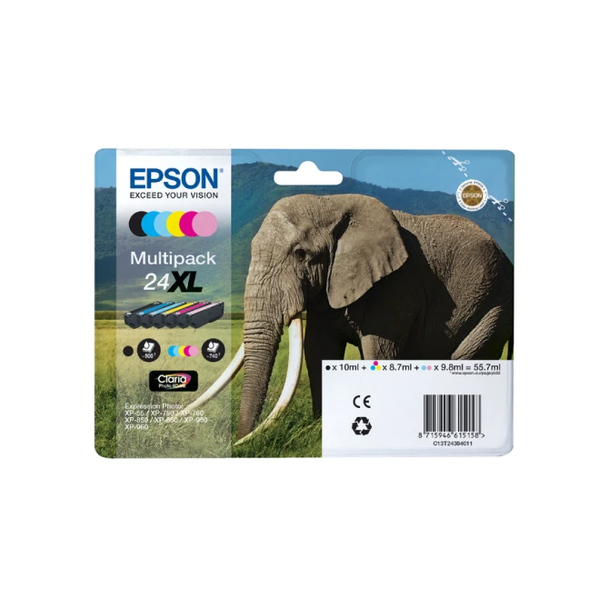 Inktcartridge Epson 24XL T2438  zwart + 5 kleuren