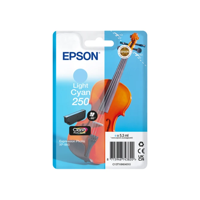 Inktcartridge Epson 250 T16N54 licht blauw