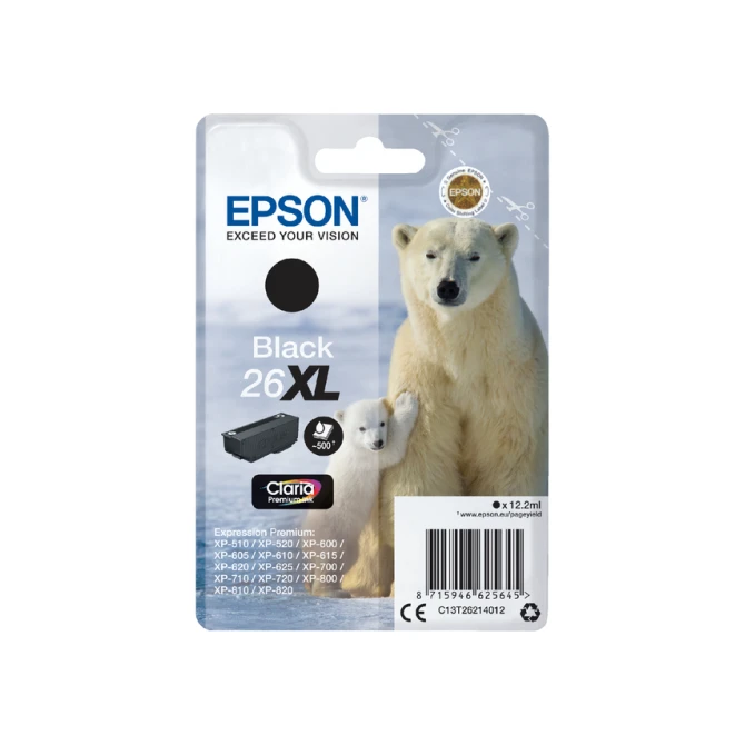 Inktcartridge Epson 26XL T2621 zwart
