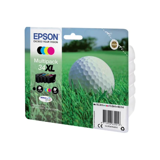 Inktcartridge Epson 34XL T3476 zwart + 3 kleuren