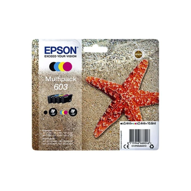 Inktcartridge Epson 603 T03U6 zwart + 3 kleuren