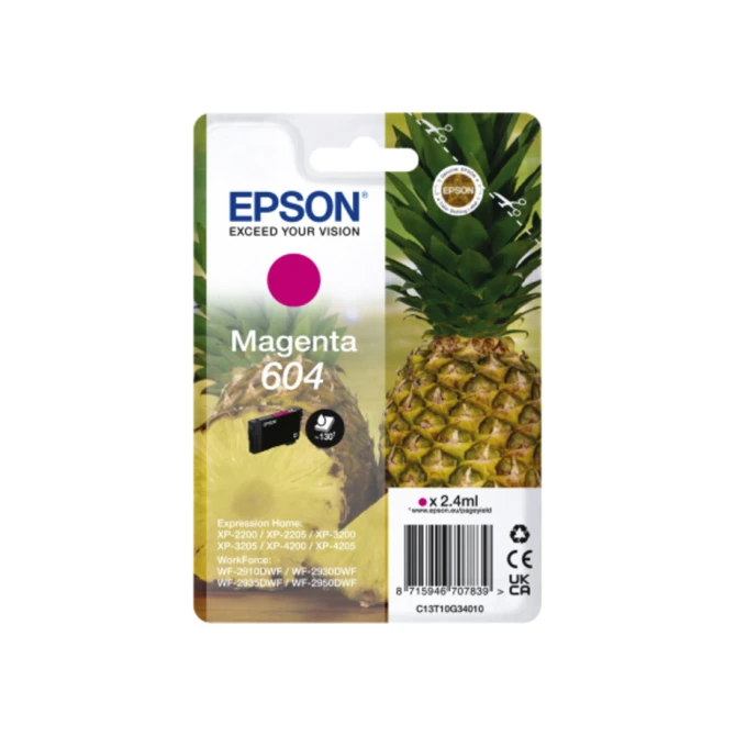 Inktcartridge Epson 604 T10G34 rood