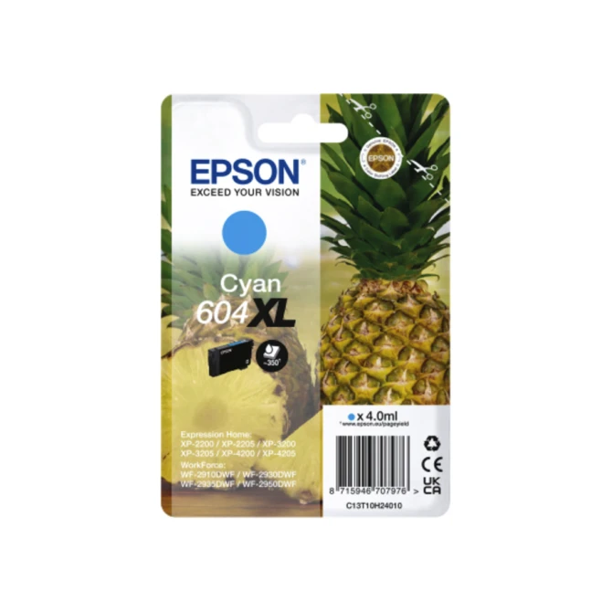 Inktcartridge Epson 604XL T10H24 blauw