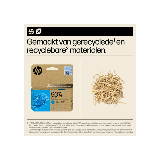 Inktcartridge HP 4S6W6NE 937E Evomore blauw