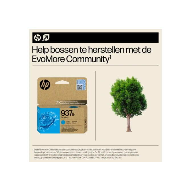 Inktcartridge HP 4S6W6NE 937E Evomore blauw