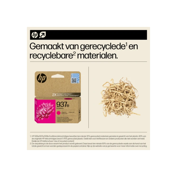 Inktcartridge HP 4S6W7NE 937E Evomore rood