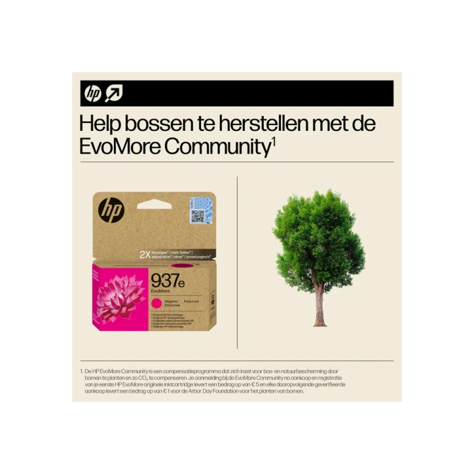Inktcartridge HP 4S6W7NE 937E Evomore rood
