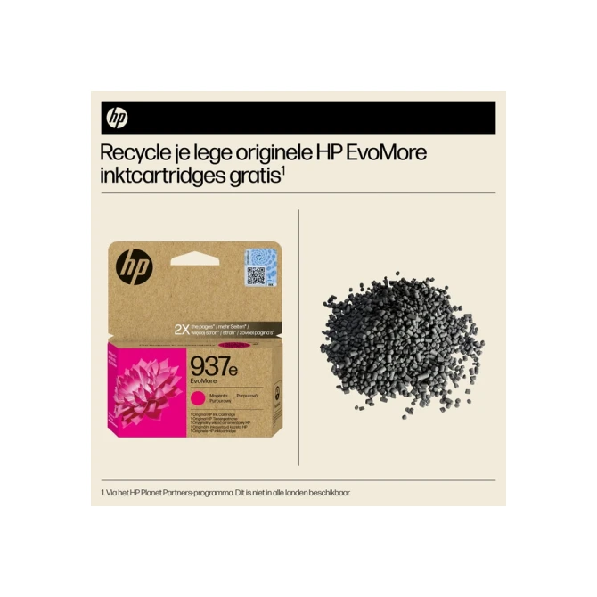 Inktcartridge HP 4S6W7NE 937E Evomore rood