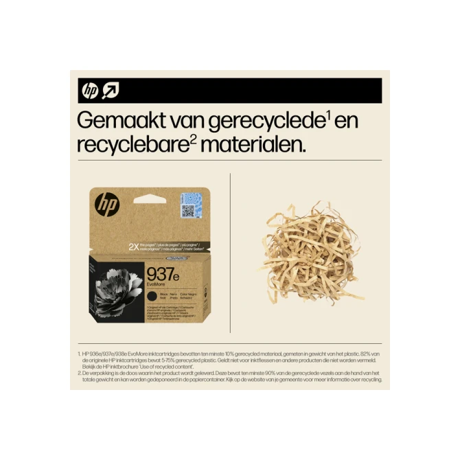 Inktcartridge HP 4S6W9NE 937E Evomore zwart