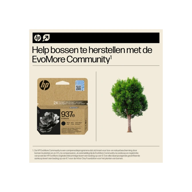 Inktcartridge HP 4S6W9NE 937E Evomore zwart