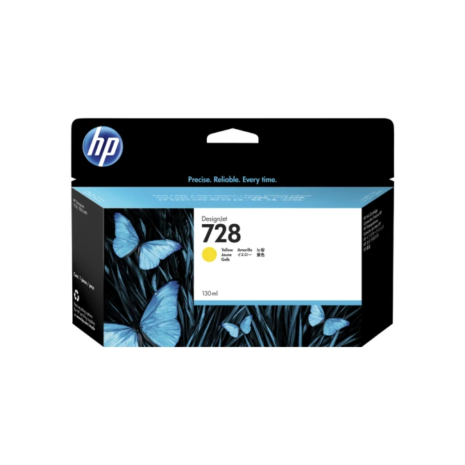 Inktcartridge HP F9J65A 728 geel
