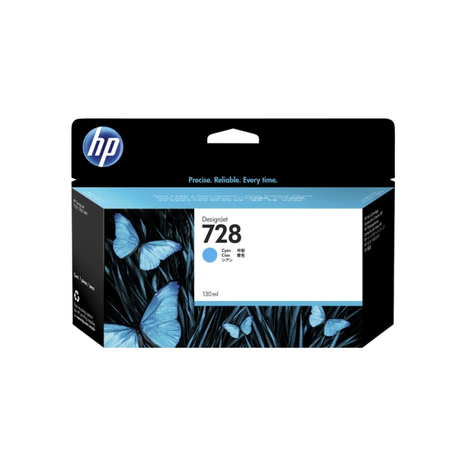 Inktcartridge HP F9J67A 728 blauw