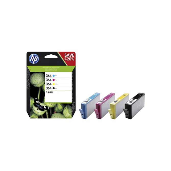 Inktcartridge HP N9J73AE 364 zwart + 3 kleuren