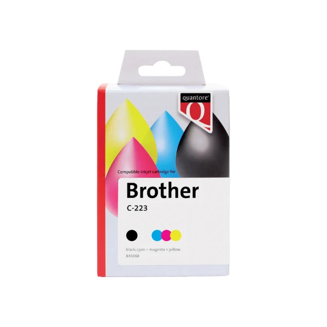 Inktcartridge Quantore alternatief tbv Brother LC-223 zwart + 3 kleuren